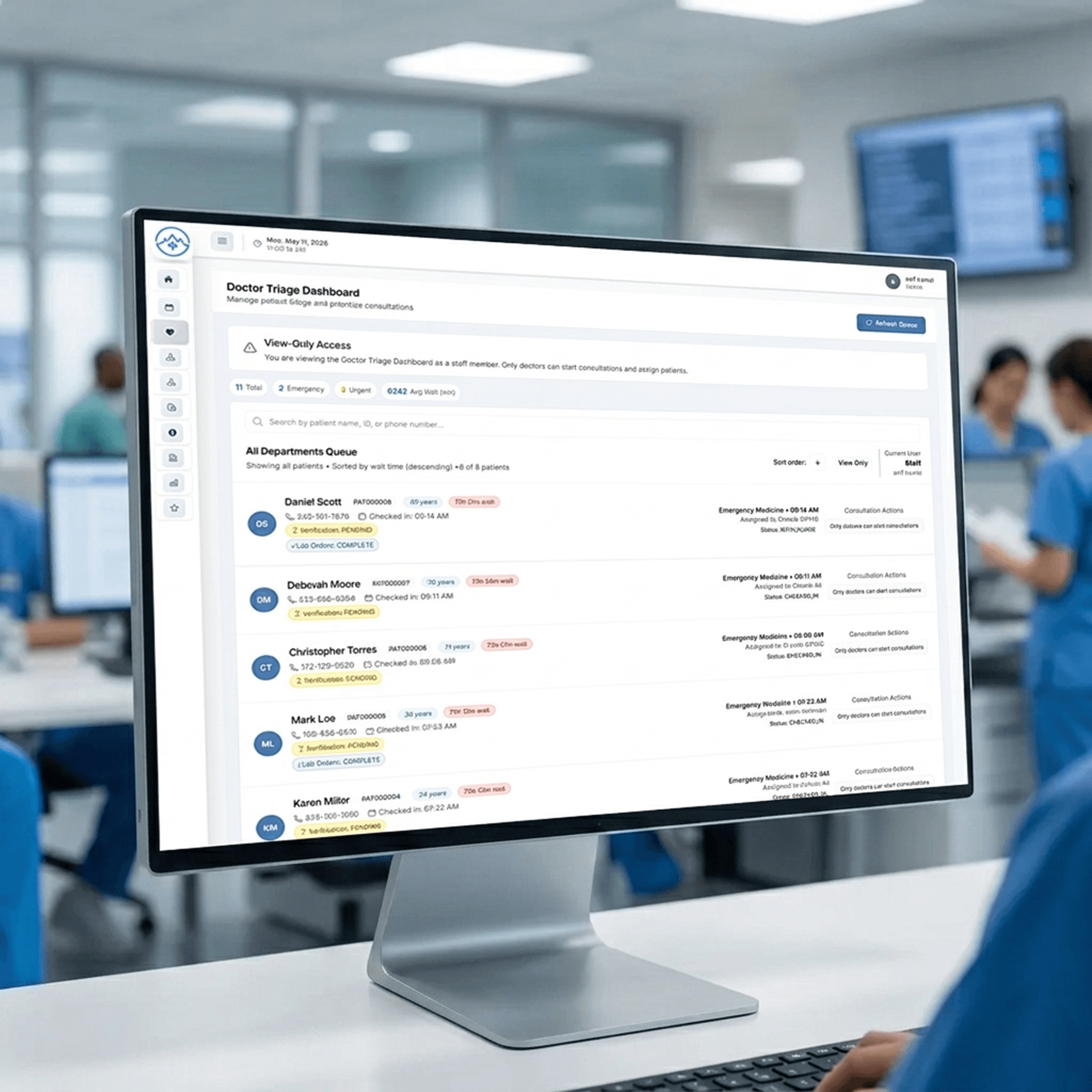 SMART HMS demo – healthcare information management EMR System and health insurance medical web application