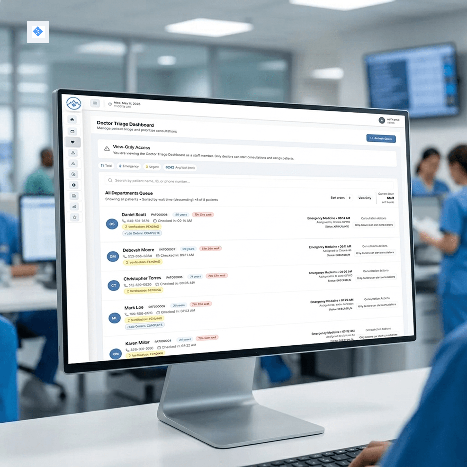 SMART HMS demo – healthcare information management EMR System and health insurance medical web application